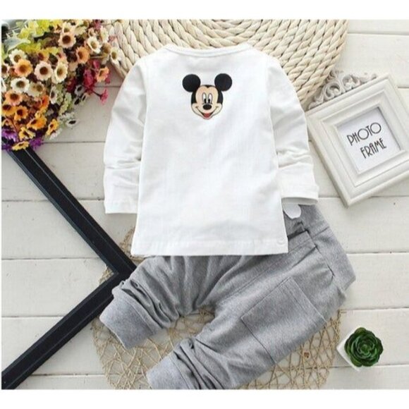 Mickey Mouse Toddler Outfit Set - Long Sleeve Top & Joggers -2/3T- Cotton Blend - Picture 2 of 2